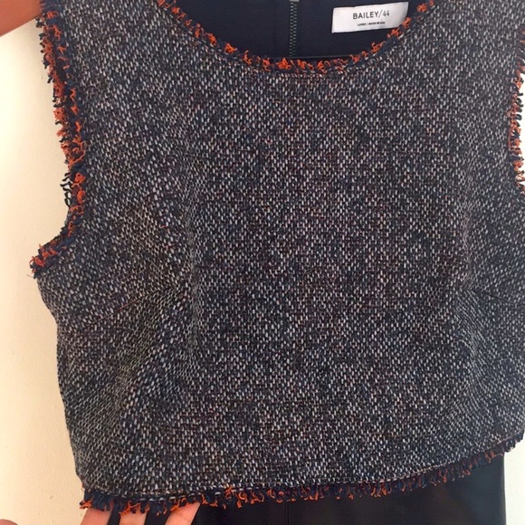 Bailey 44 leather bottom dress - Picture 3 of 6